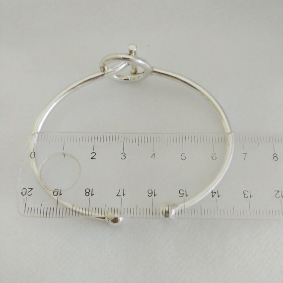 Sterling Silver Bracelet Cuff Bangle: Handmade Ci… - image 2