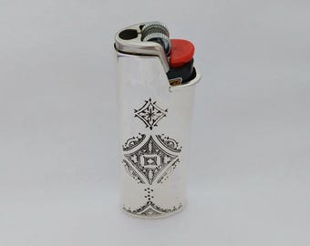 ヴィンテージスターリングシルバーライターケース Bic、ハンドメイド