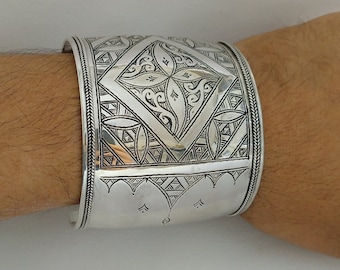 Bracelet Montre En Argent Artisanal - Inspiration Marocaine - Fait Main - Pour Femme