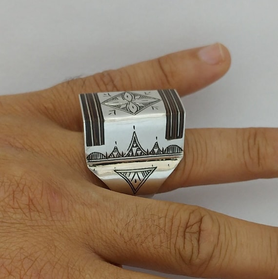 アクセサリー antique tuareg ring Gold Tuareg Ring * Mens Ring * African Ring * Signet Ring