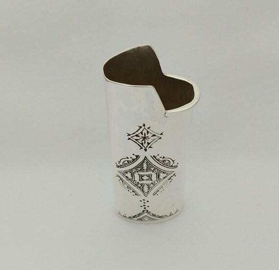 ヴィンテージスターリングシルバーライターケース Bic、ハンドメイド