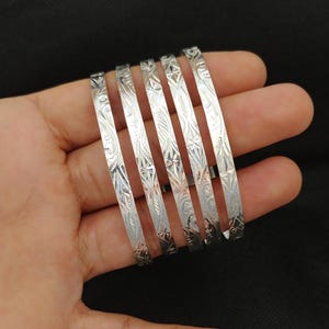 Moroccan Bracelet Berber Bangle Silver Jewelry Gift Women Tribal,simple Engraved bracelets Handmade Ethnic Touareg Gift For Her