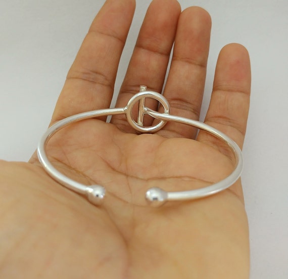 Sterling Silver Bracelet Cuff Bangle: Handmade Ci… - image 3