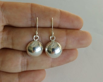 Ball Silver Earrings Sterling Simple 925 Stud Drop Round Dangle Small Studs Hook Simple Jewelry Gift For Women