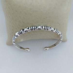 Tuareg Bracelet Silver Moroccan: Berber Tribal Cuff Handmade Adjustable African Ethnic Bangle Engraved Vintage