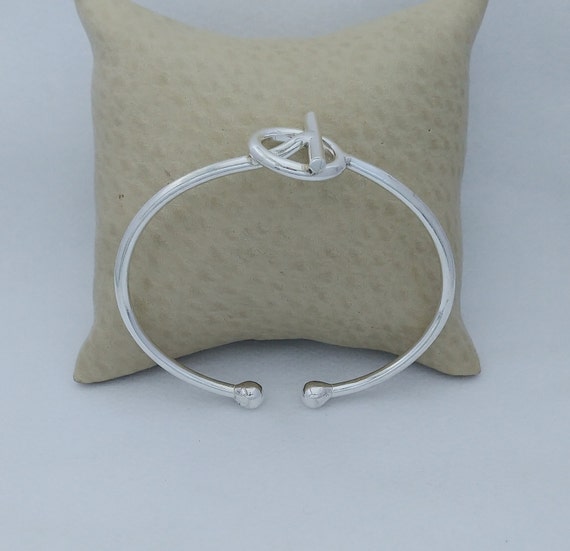 Sterling Silver Bracelet Cuff Bangle: Handmade Ci… - image 7