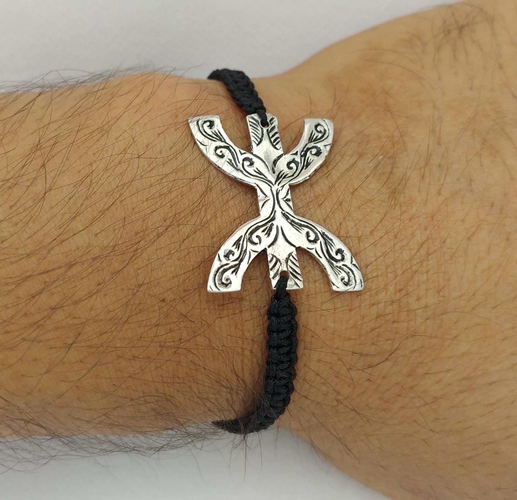 Bracelet De Symboles Berbères En Acier Inoxydable – Diana