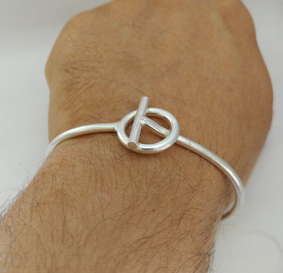 Sterling Silver Bracelet Cuff Bangle: Handmade Ci… - image 6