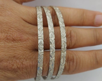 Marockanskt armband silvermanschett handgjort berberiskt tribalt armband etniskt vintage afrikanskt tuareg enkelt sterling silver