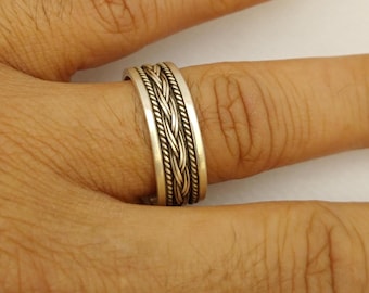 Anello da donna in argento 925 da falange anellino etnico regolabile stile bali