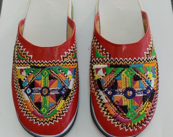 Handmade Moroccan Leather Babouche Slippers: Kids Glitter Mini Clogs  Girls Slipper Baby Natural Traditional