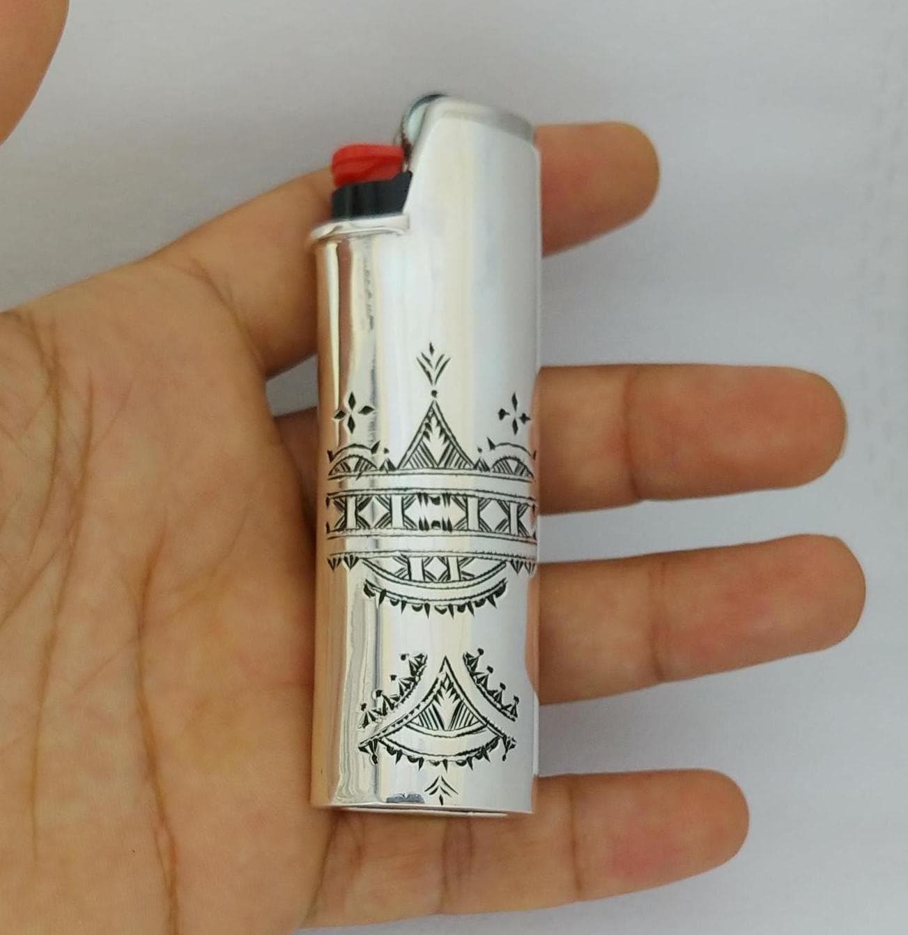 Lighter Case Bic Sterling Silver Super Rare Unique Antique