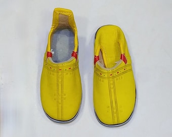Moroccan Babouche Shoes Baby Boys, Slipper Berber Amazigh Handmade Leather Traditional, Gift For kids