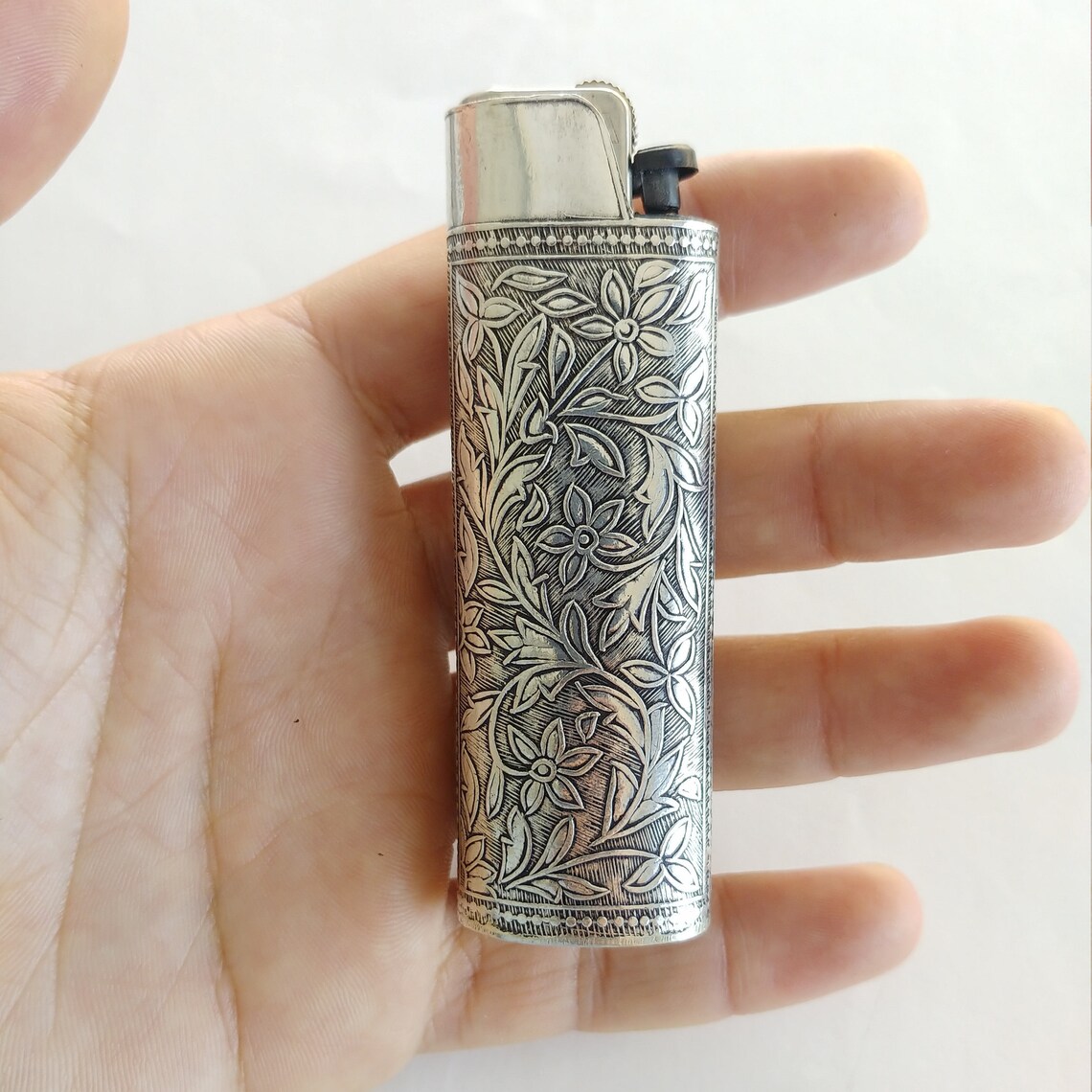 Vintage handmade lighter case in sterling 925 silver super Etsy