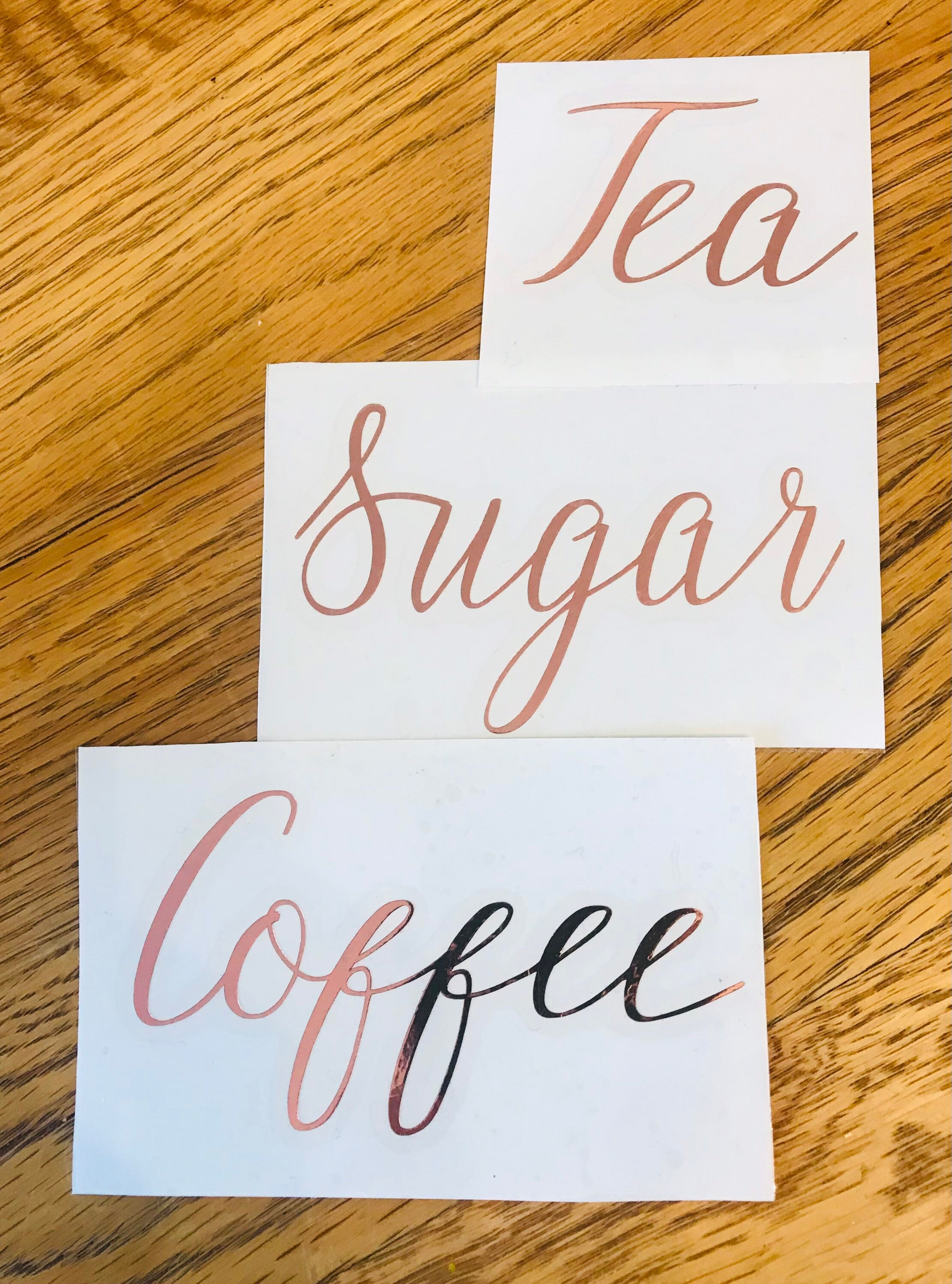 Tea Sugar & Coffee vinyl labels Etsy
