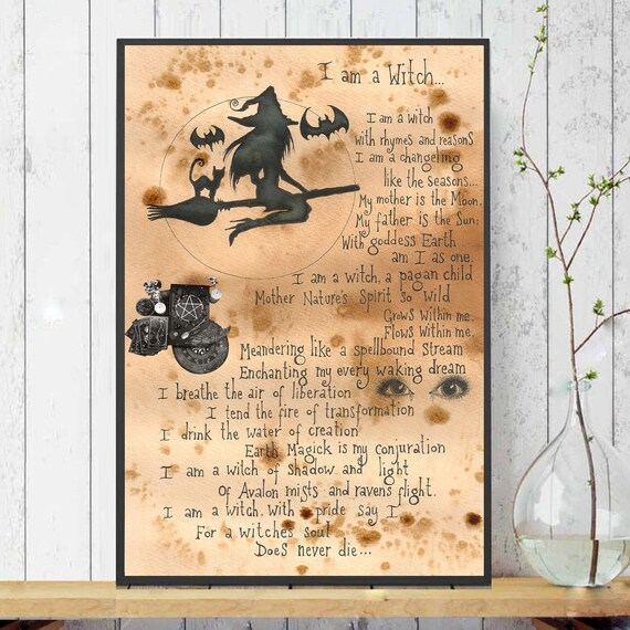 I am a witch with rhymes and reasons I am a changelmg Canvas Etsy