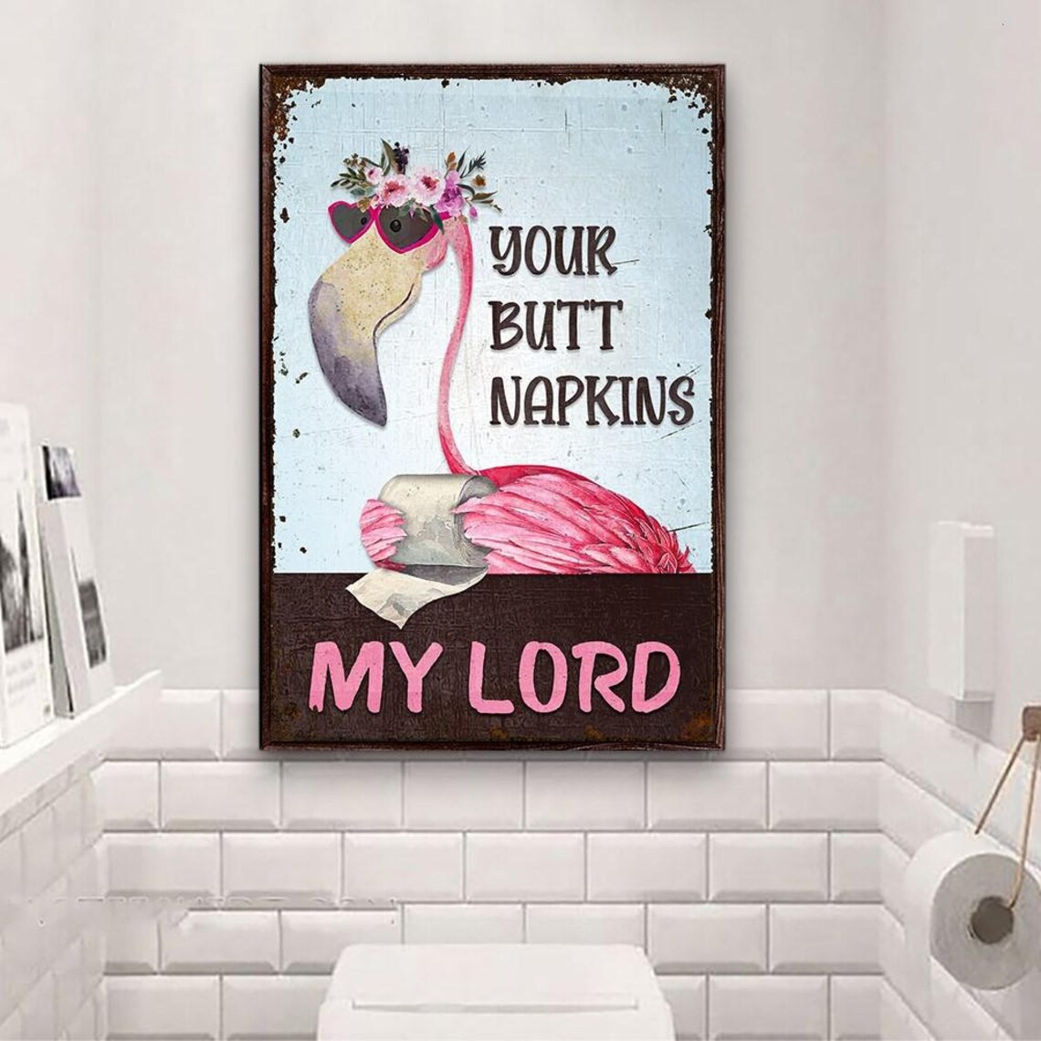 Flamingo Your Butt Napkins My Lord butt napkins Canvas Etsy