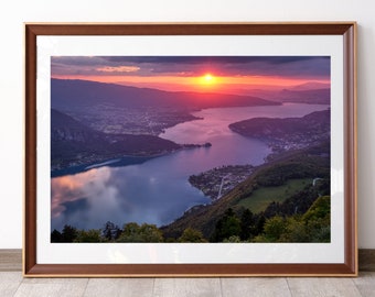 Sunset over Lake Annecy
