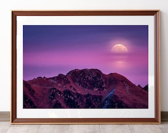 Moonrise over Belledonne
