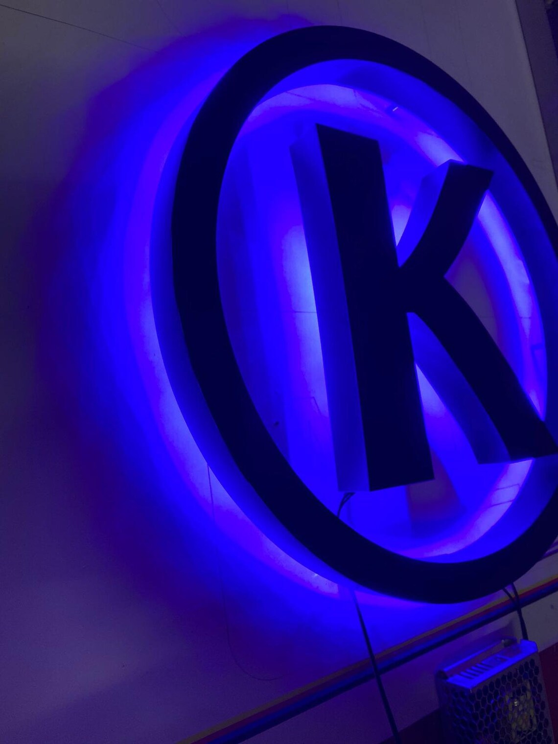 Sign for Business Backlit Sign Custom Logo Backlight LED Etsy