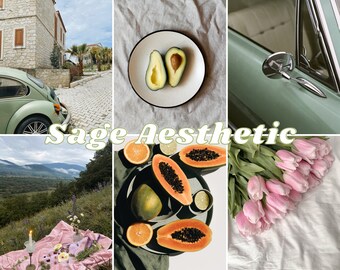 SAGE AESTHETIC door Geplande Presets (salie esthetisch, mintgroene preset, lightroom preset, salie edit, foto edit, lichtgroen preset, filter)