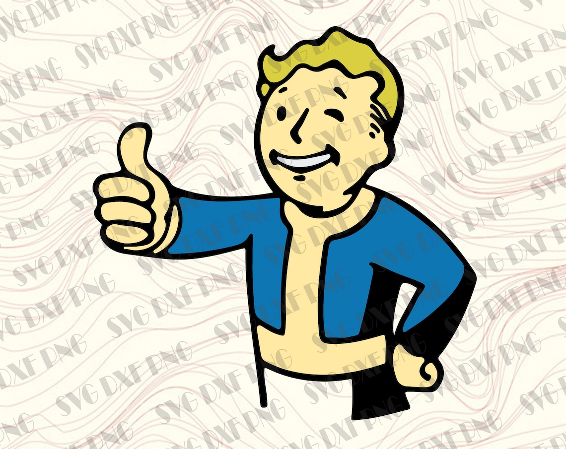 Download Fallout Vault boy svg Fallout symbol cricut silhouette | Etsy