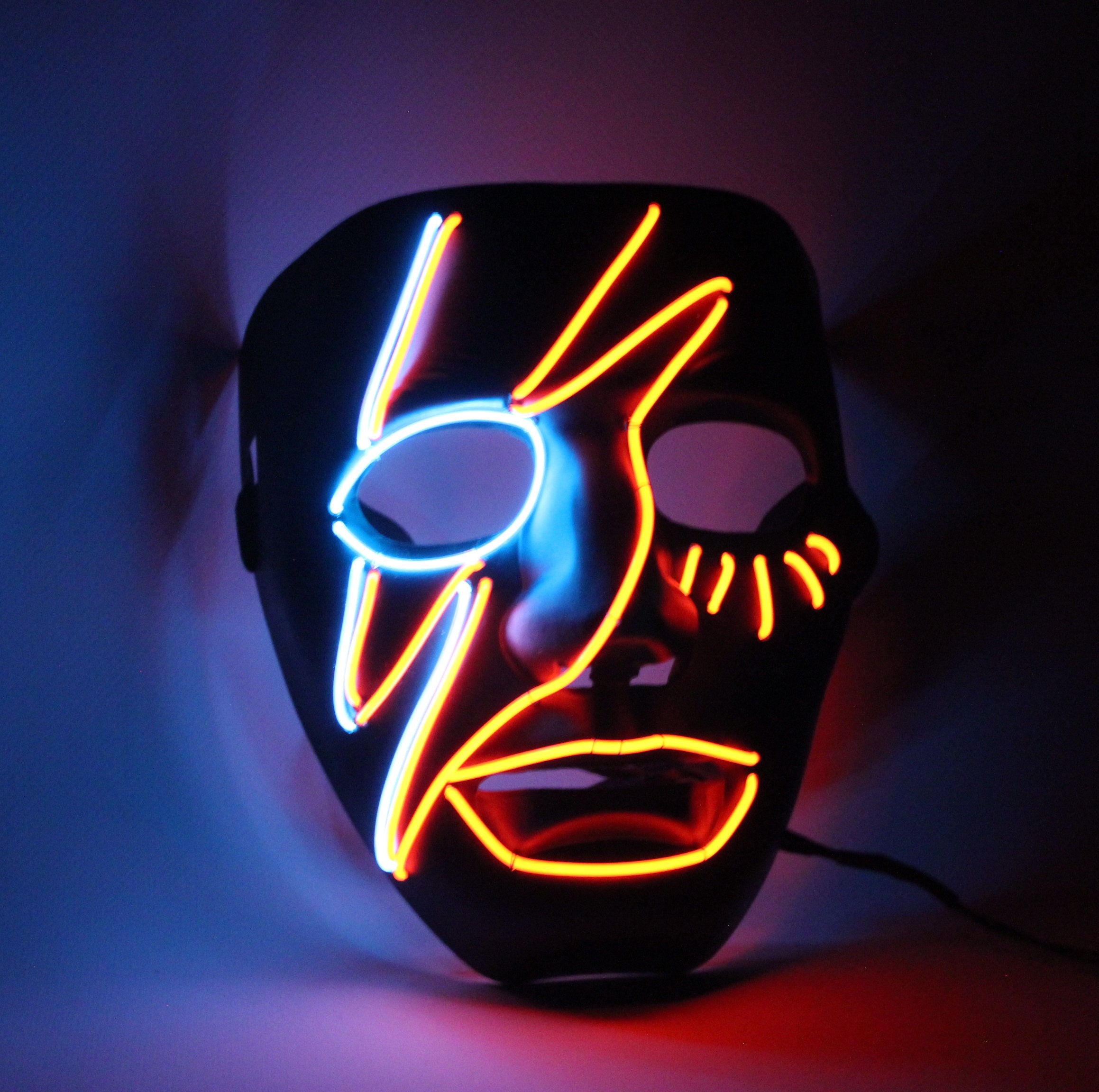 Orange Anroll Halloween LED Light Up Face Mask