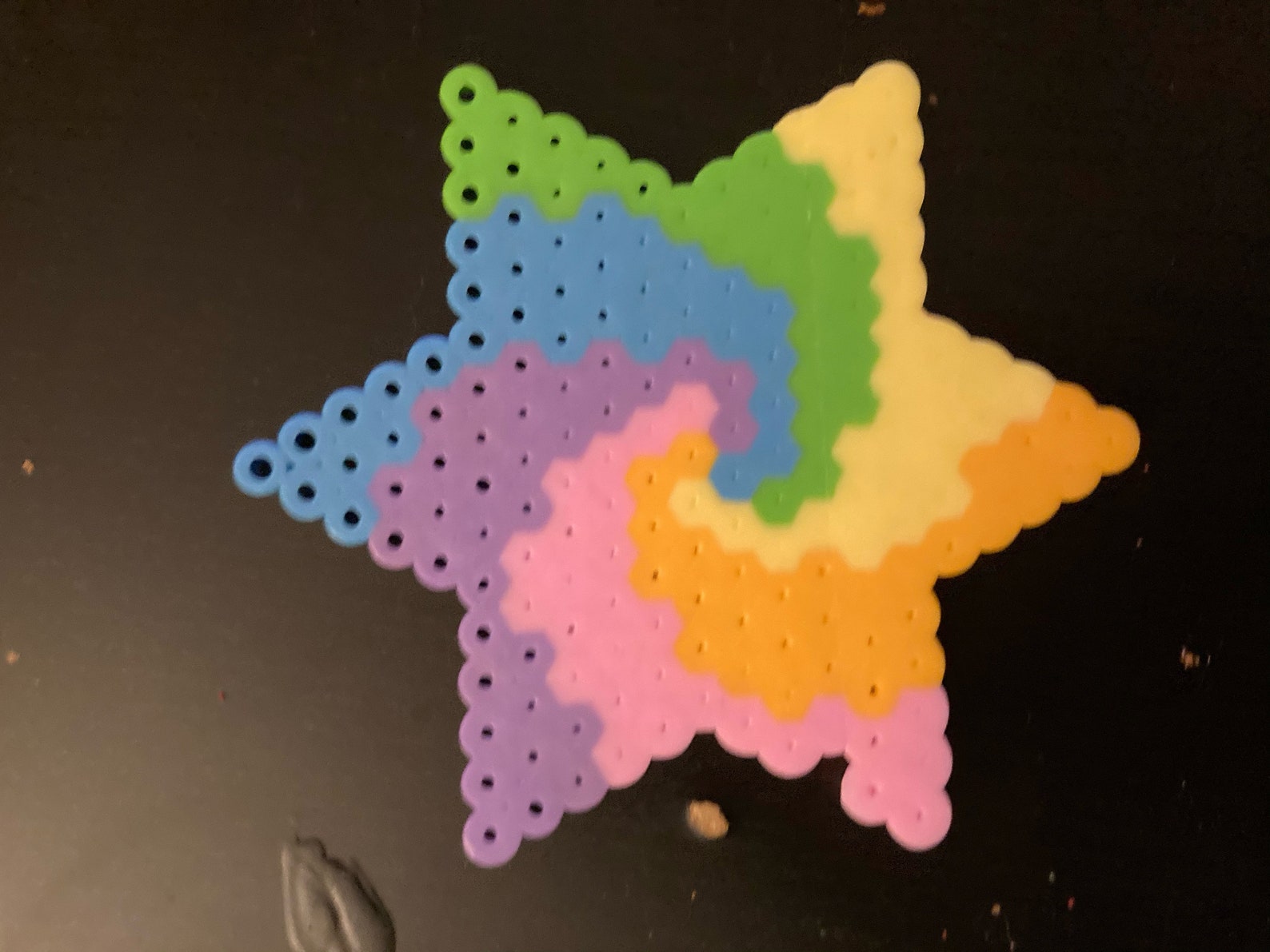 Rainbow Hexagon Perler Bead Etsy