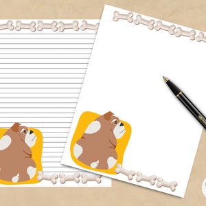 Editable Corgi Notes Corgi Puppies Printable Stationery Print Easily at Home Perfect for ...