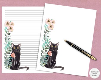 OTTER HOUSE WRITING PAPER VOGUE BLACK CATS 20 SHEETS & ENVELOPES ENGLAND OTTER HOUSE WRITING PAPER VOGUE BLACK CATS 20 SHEETS & ENVELOPES ENGLAND
