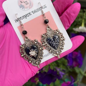 Spider Web Earrings | Halloween Earrings | Gothic Jewellery | Gothic Earrings