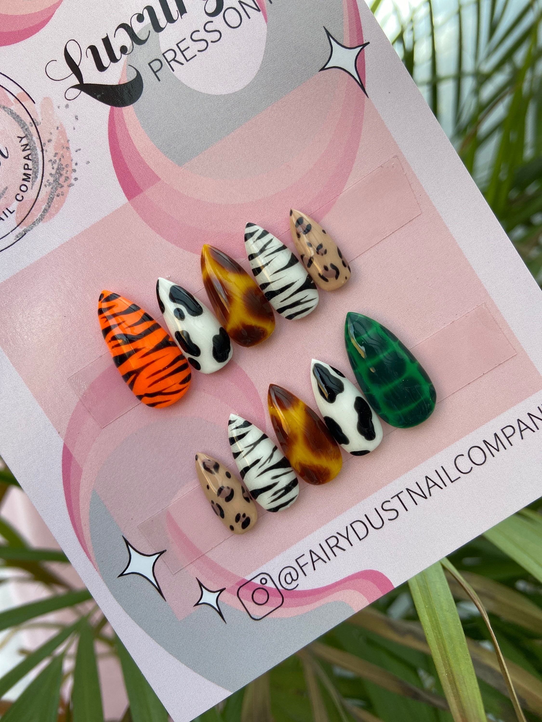 Animal Print Press On Nails | fake nails | false nails | glue on nails | fake nails | stick on nails