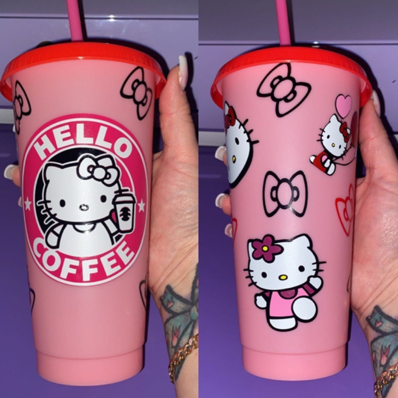 Hello Kitty color changing reuasble cup | Etsy
