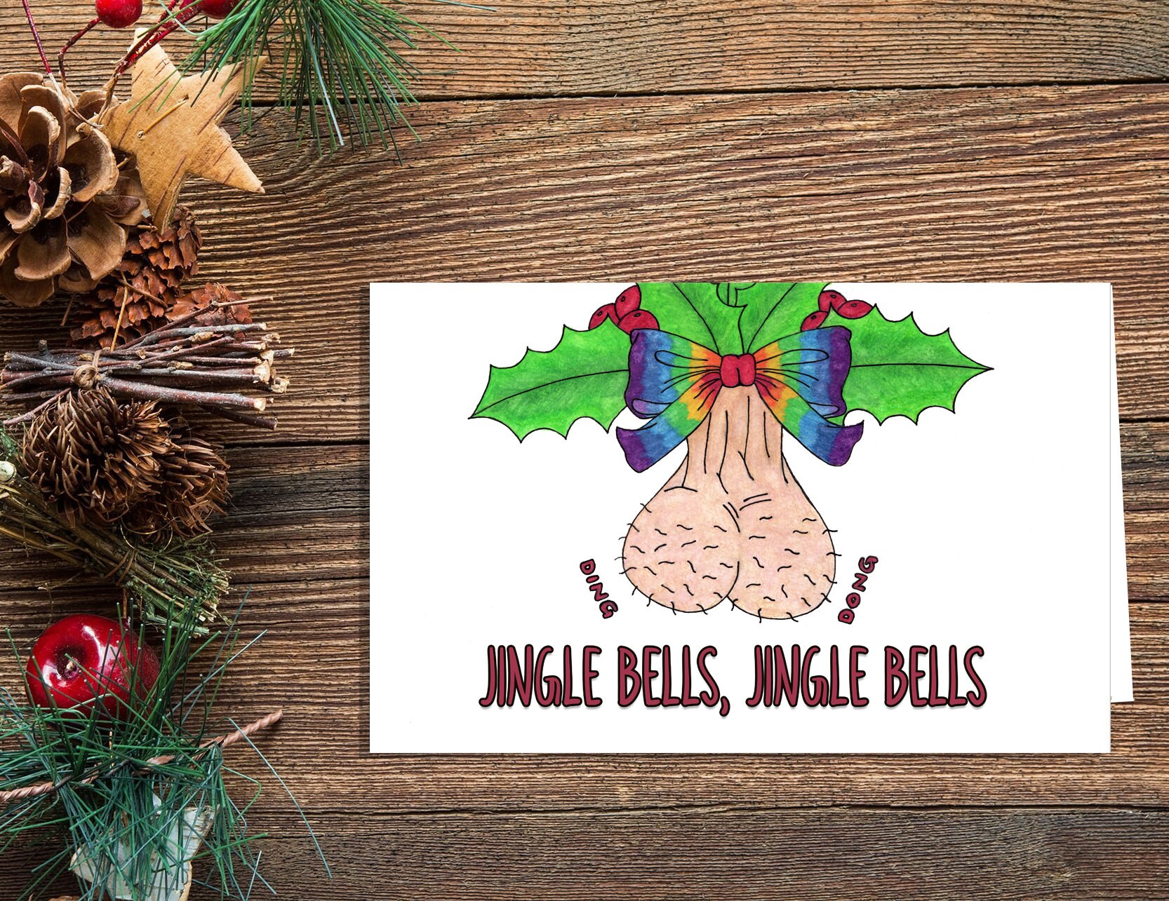 Jingle Bells Jingle Bells Gay Humour Xmas Cards Dirty Etsy
