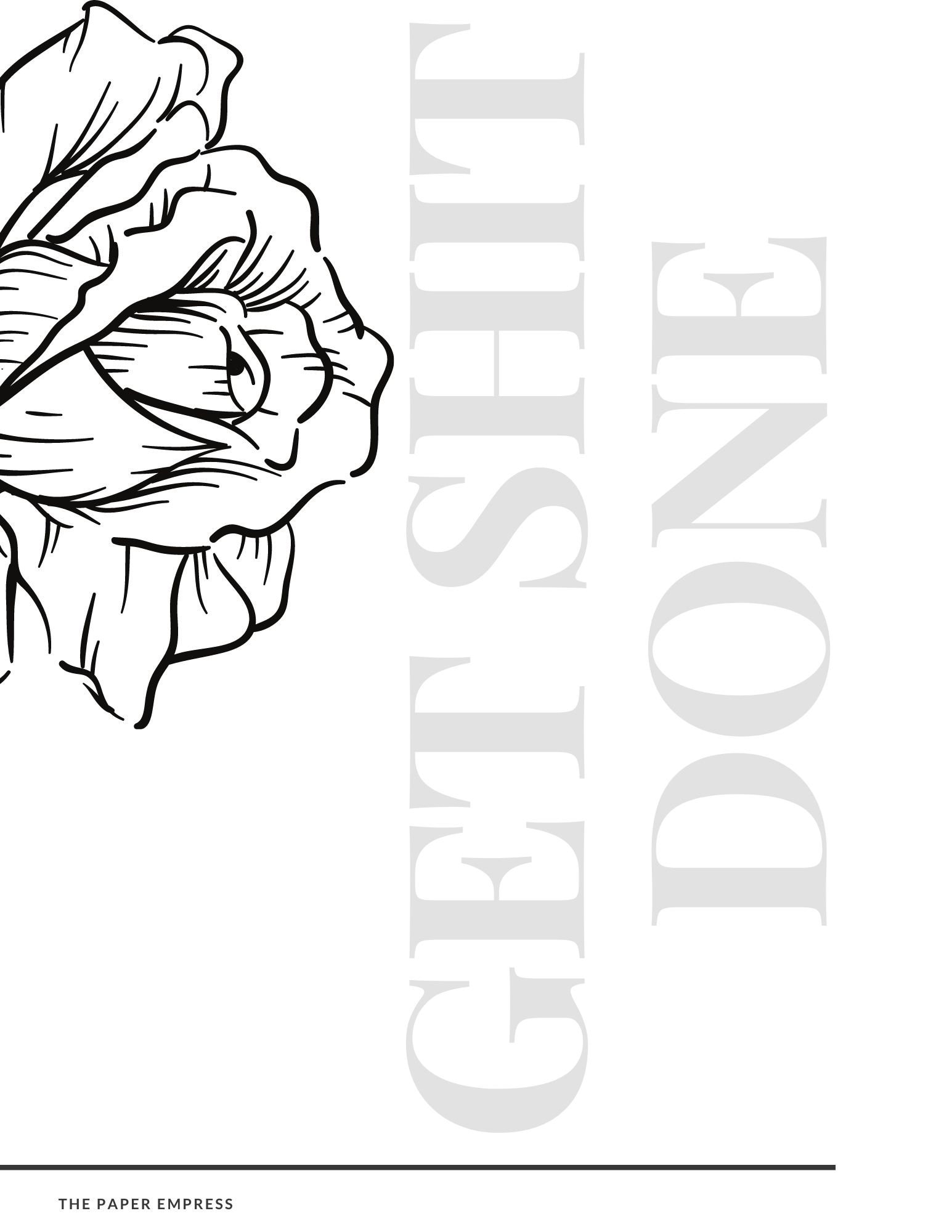 Get Shit Done Planner Insert Printable PDF Print Front and Back Sizes ...