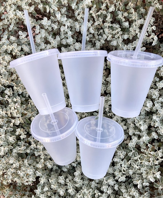 16oz Reusable Tumbler with Straw - Extra Tumbler Lid with Straw