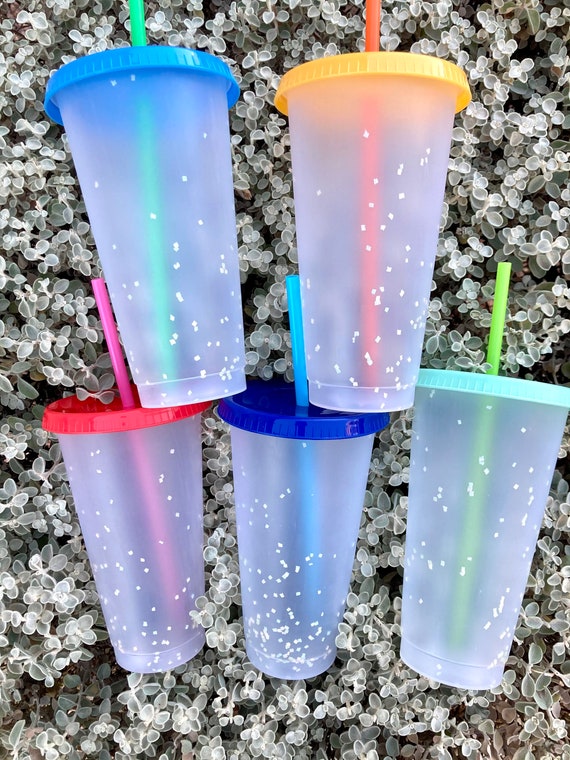 Confetti Color Changing Cold Cup l 24oz Confetti Cold Cup l Etsy