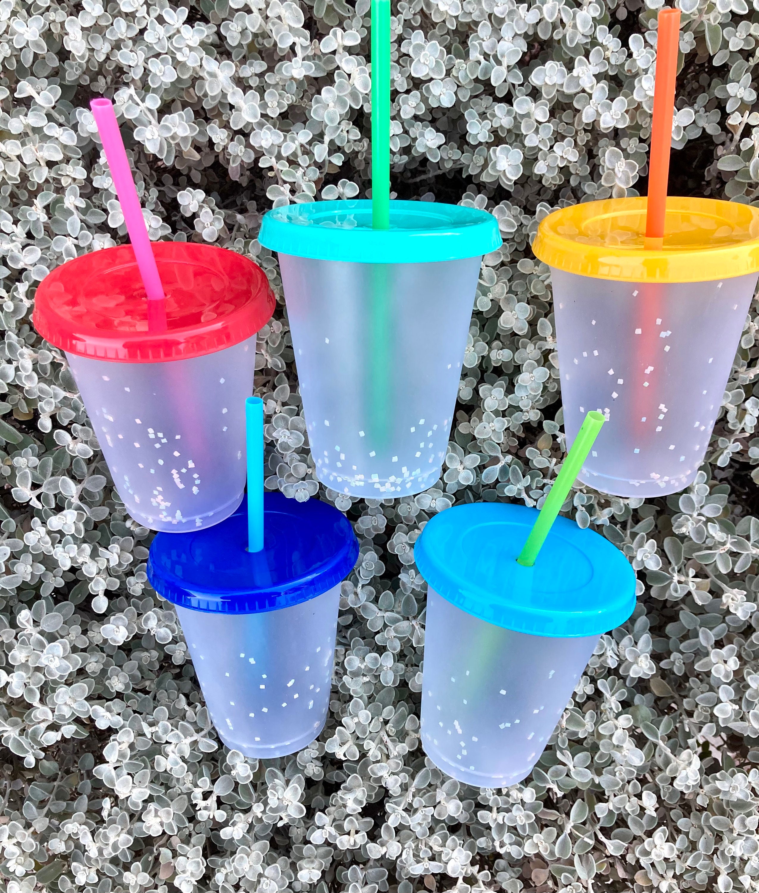16oz Confetti mini cup l set of 5 cups l confetti cold cup l Etsy