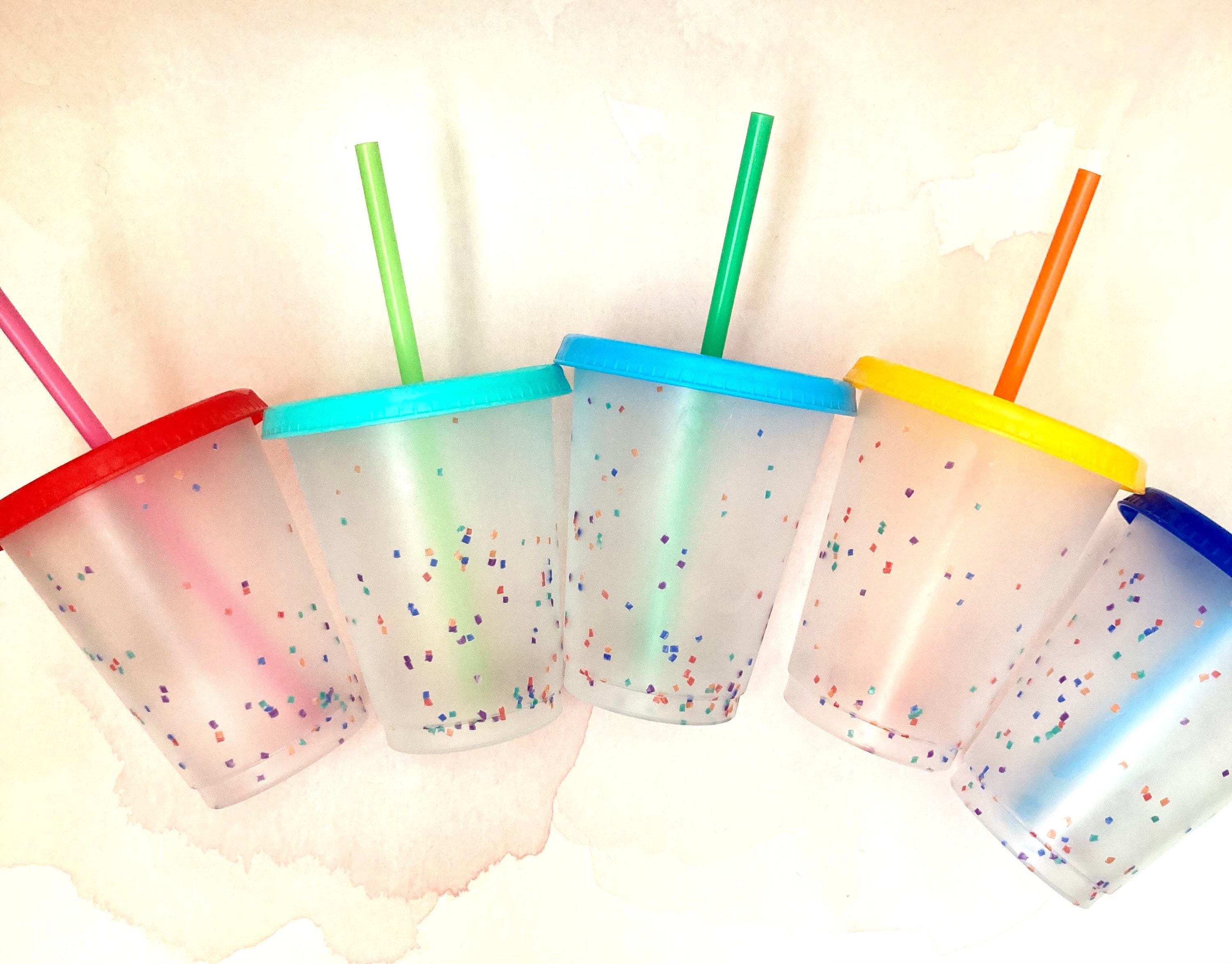 16oz Confetti mini cup l set of 5 cups l confetti cold cup l Etsy
