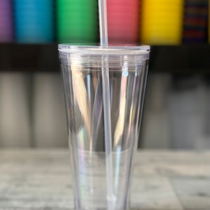 24oz Double Wall Acrylic Tumbler l Snow Globe Tumblers l Plastic Tumbler l Dupe acrylic cup