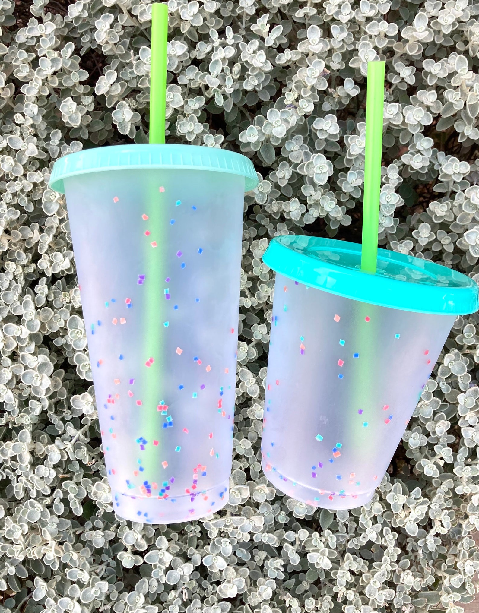 Confetti Color Changing Cold Cup l 24oz Confetti Cold Cup l Etsy