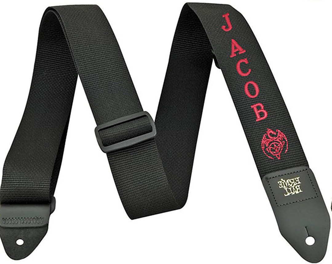 Guitar Strap Personalized With Name or Text of Your Choice Quality