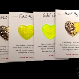 Resin Pocket Hug - Mellow Collection - Handgemachtes personalisiertes Geschenk für Lieben - Süßes und farbenfrohes Andenken - Senden Sie noch heute eine Pocket Hug