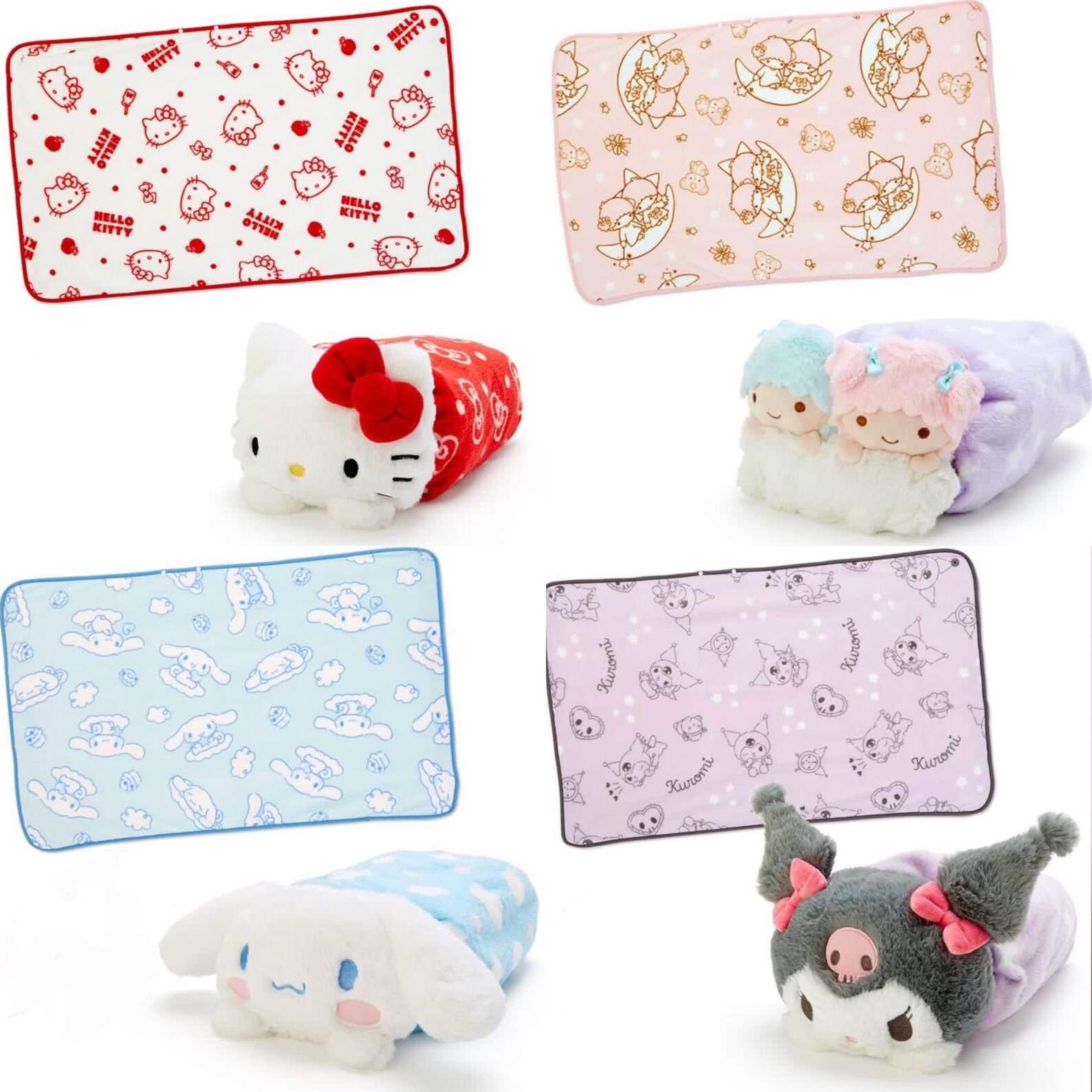 Sanrio Blanket and Case Cinnamoroll Hello Kitty Kuromi Etsy