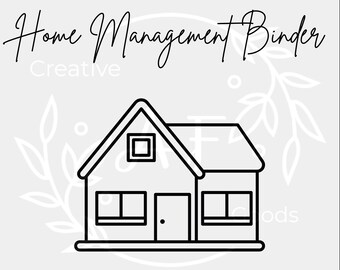 Home Management Binder- Simple Black & White