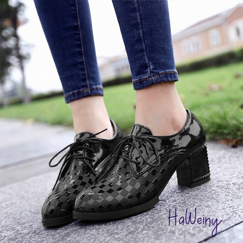 Dress Shoes Woman Footwear Western Style Platform High Heels Fashion Vintage shoes
