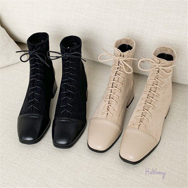 lace up ankle boots women