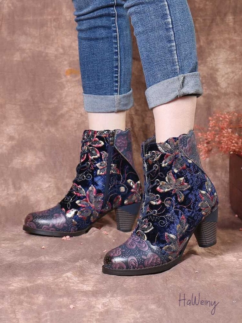 Women Retro Lace up Leather Ankle Booties Vintage Style Zipper Oxford Sole Shoe Boots by Nevera Women Retro Lace up Leather Ankle Booties Vintage Style Zipper Oxford Sole Shoe Boots by Nevera