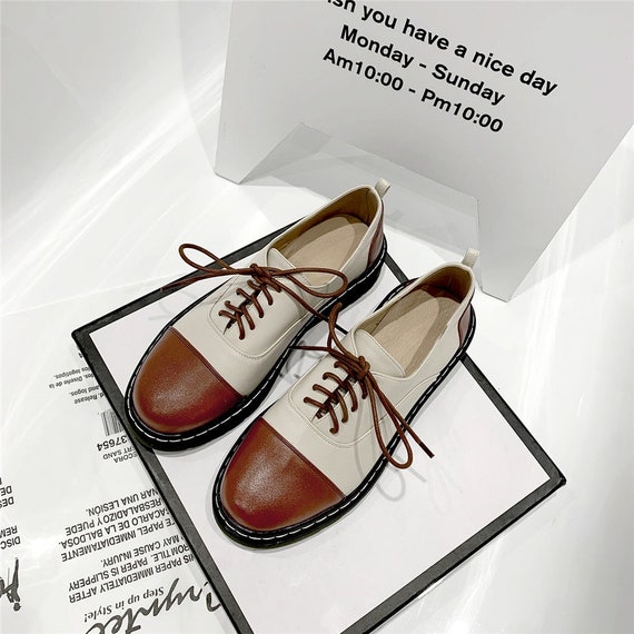 Fashion Spring Oxford punta redonda con - Etsy España