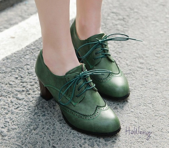 Women Oxford Shoes Lace up Shoes Vintage Round Toe Women - Etsy Australia